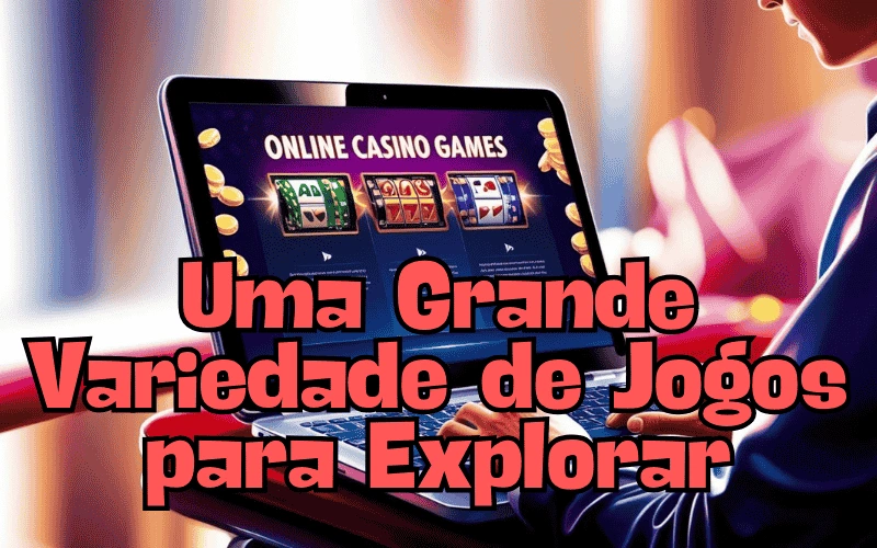 on image text 'Uma Grande Variedade de Jogos para Explorar'