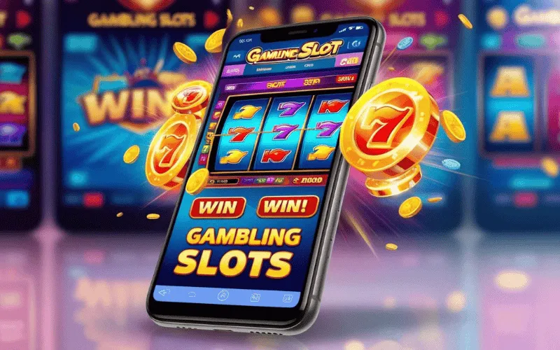 on image text 'GAMBLING SLOTS'