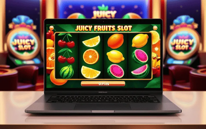 on image text 'JUICY FRUITS SLOT'